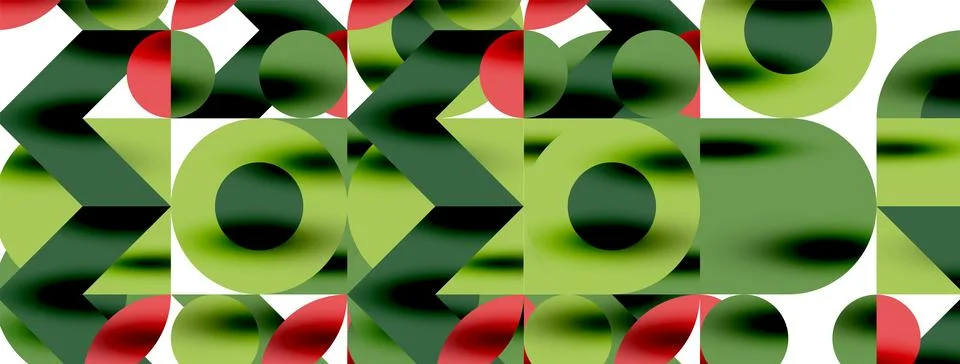 Circle pattern, round elements with lines and arrows composition for wallpaper Illustrazione stock