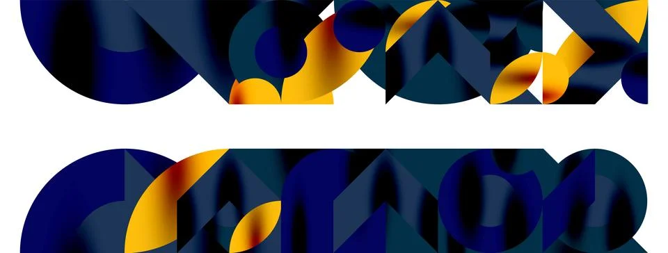 Circle pattern, round elements with lines and arrows composition for wallpaper Stock Illustration