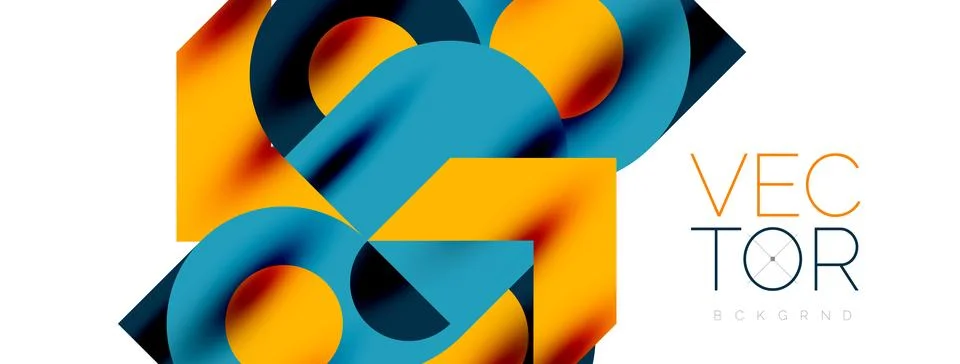 Circle pattern, round elements with lines and arrows composition for wallpaper Stock Illustration