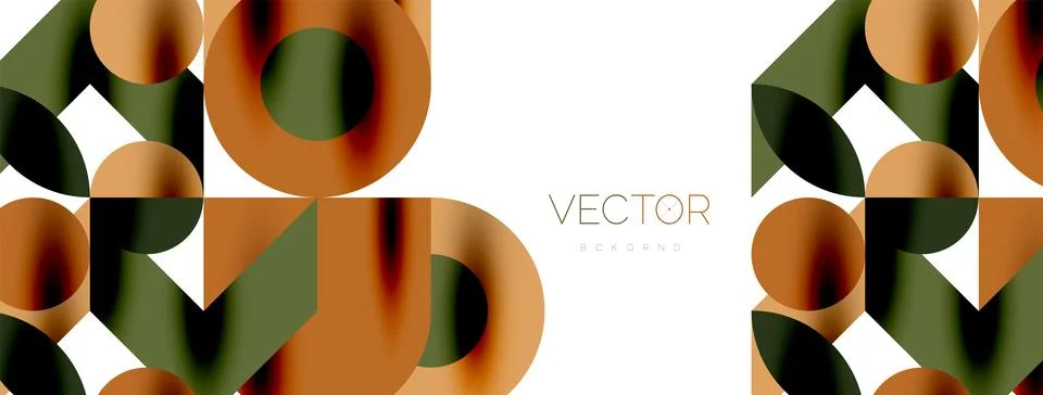 Circle pattern, round elements with lines and arrows composition for wallpaper Stock Illustration