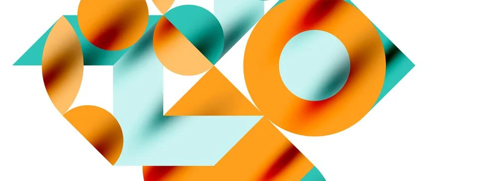 Circle pattern, round elements with lines and arrows composition for wallpaper Stock Illustration