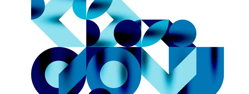 Circle pattern, round elements with lines and arrows composition for wallpaper Stock Illustration