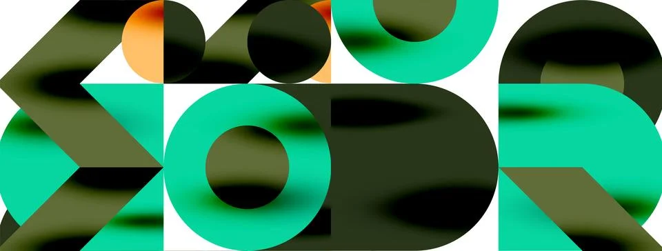 Circle pattern, round elements with lines and arrows composition for wallpaper イラスト素材