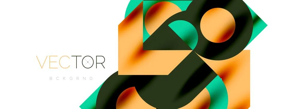 Circle pattern, round elements with lines and arrows composition for wallpaper Stock Illustration