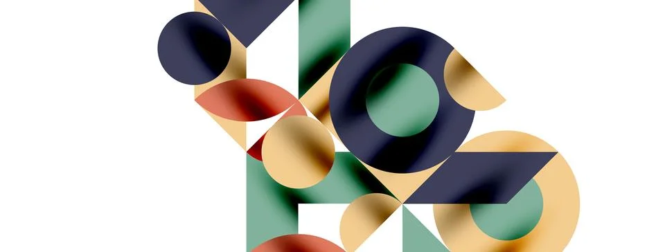 Circle pattern, round elements with lines and arrows composition for wallpaper 스톡 일러스트