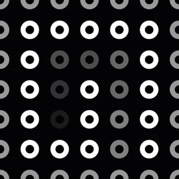 Circle pattern. Vector illustration of circles and zeroes seamless pattern. N Stock Illustration