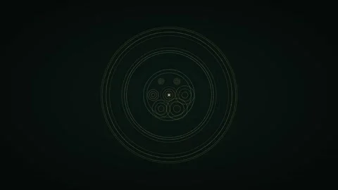 Circle patterns moving on dark surface Stock Footage 337064338