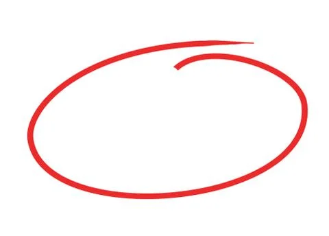 Circle pen draw concept 3d illustration isolated Illustrazione stock