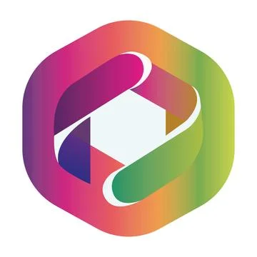 Circle with people logo design, human rising, housing, family house, colorful st Stock Illustration