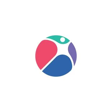 Circle people logo Stock Illustration