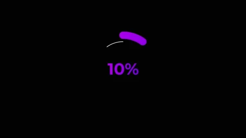 Circle percentage Loading Animation 0-10% in Violet science effect. Stock Footage 183340946