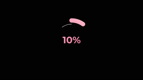 Circle percentage Loading Animation 0-10% in Pink science effect. Stock Footage 194239352