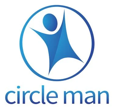 Circle person concept イラスト素材