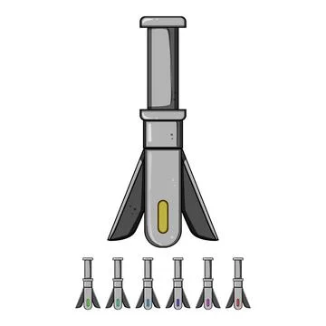 Circle phone tripod cartoon vector graphic Stock Illustration