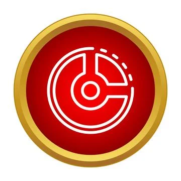 Circle pie chart icon for data visualization Stock Illustration