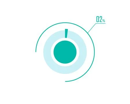 Circle Pie Chart showing 2 Percentage diagram infographic, UI, Web design. .. Stock Illustration