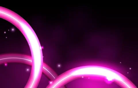 Circle Pink Ring Neon Lights Cloud Smoke Mist Background イラスト素材