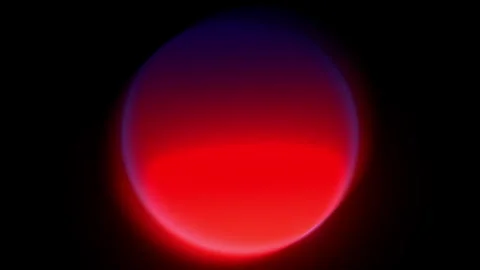 Circle Planet Red Spectrum Loop Rotation Stock Footage 345007466