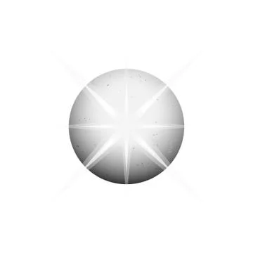 Circle planet shining gray ball logo template element Stock Illustration