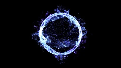 Circle Plasma Shape Moving Particle Form Motion Background Vídeo Stock 100830672