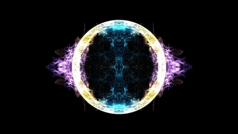 Circle Plasma Shape Moving Particle Form Motion Background Stock Footage 101234981