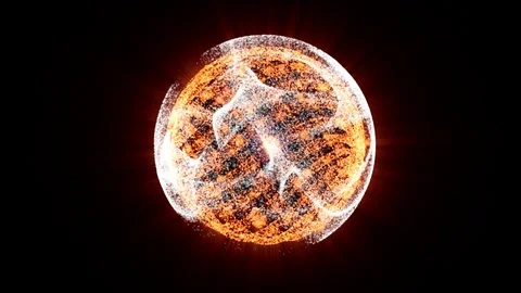 Circle Plasma Shape Moving Particle Form Motion Background Stock Footage 101586515