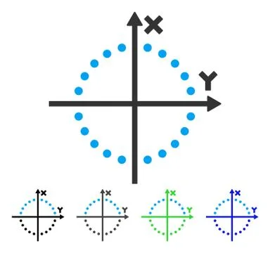 Circle Plot Flat Icon Ilustración de archivo