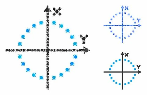 Circle Plot Mosaic Icon of Round Dots Stock Illustration