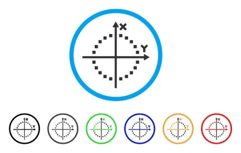 Circle Plot Rounded Icon Stock Illustration