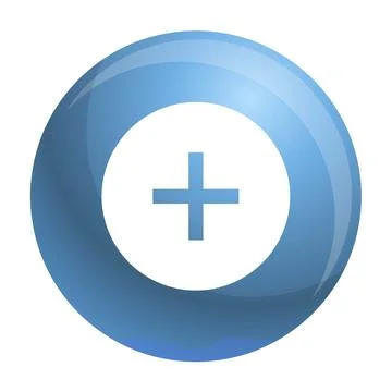 Circle plus icon, simple style 스톡 일러스트