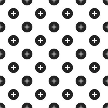Circle plus pattern seamless vector Stock Illustration