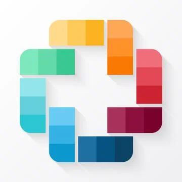 Circle plus sign infographic. Template for diagram, graph, presentation and Stock Illustration