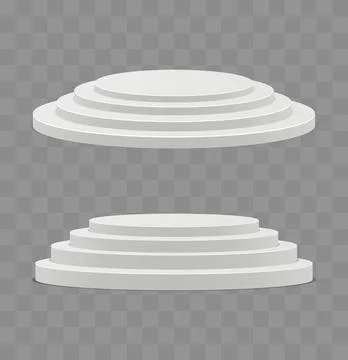 Circle podium. Vector 3d stage isolated. Stock Illustration