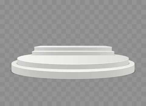 Circle podium. Vector 3d stage isolated. Stock Illustration