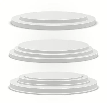 Circle podium. Vector 3d stage isolated. Stock Illustration