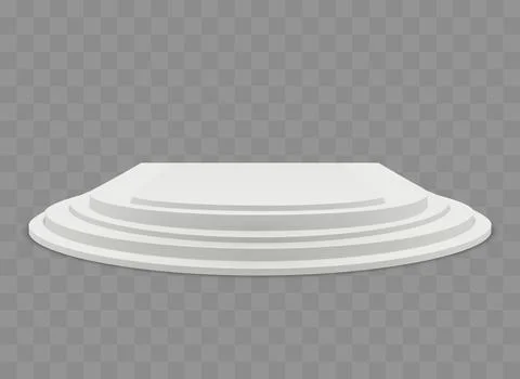 Circle podium. Vector 3d stage isolated. Stock Illustration