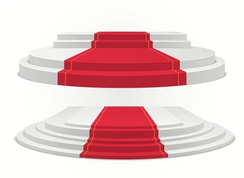 Circle podium. Vector 3d stage isolated. Stock Illustration