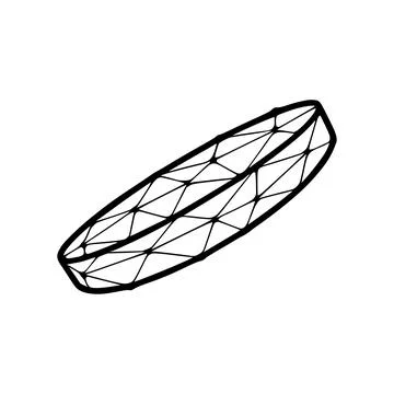 Circle polygonal icon isolated on white background Stock Illustration