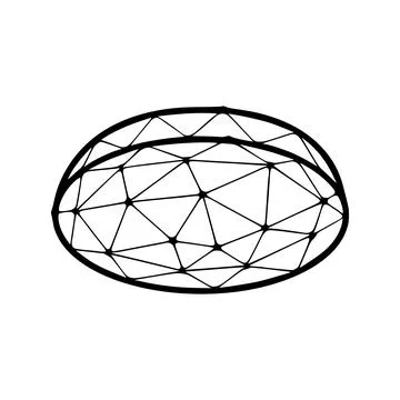 Circle polygonal icon isolated on white background Stock Illustration