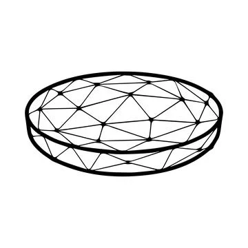 Circle polygonal icon isolated on white background Stock Illustration