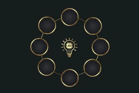 Circle premium vector charts option, and Abstract business infographic, lux.. Stock Illustration