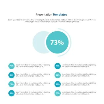 Circle Presentation and infographic template Stock Illustration