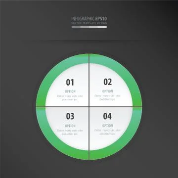 Circle presentation template    neon green Illustrazione stock
