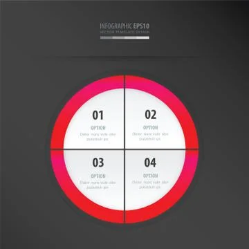 Circle presentation template   neon pink Stock Illustration