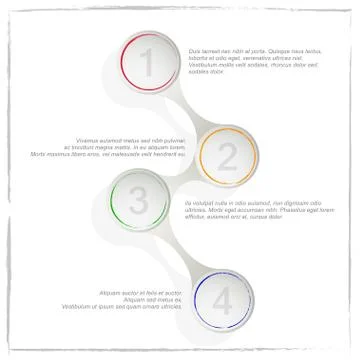 Circle process template infographic. Business concept with 4 options, parts.. Stock Illustration