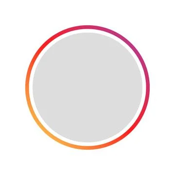 Circle profile frame story or live broadcast vector Stock Illustration