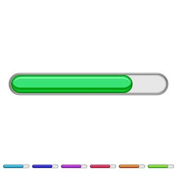 Circle progress bar cartoon vector graphic Stock Illustration