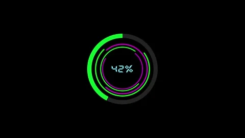 Circle progress bar icon animation with 4k motion. Stock Footage 286142931