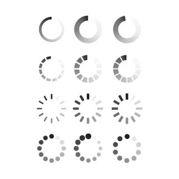 Circle progress bar loader. Round cyclic icon. 스톡 일러스트