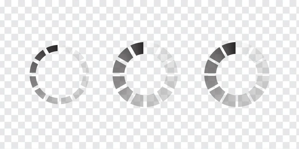 Circle progress bar loader. Round cyclic icon. Ilustração Stock